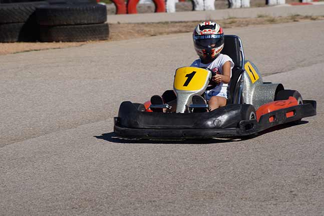 Go-kart on the track