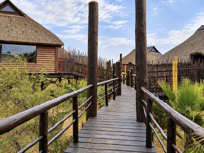 Raised timber walkways connecting The Stiltz Villas